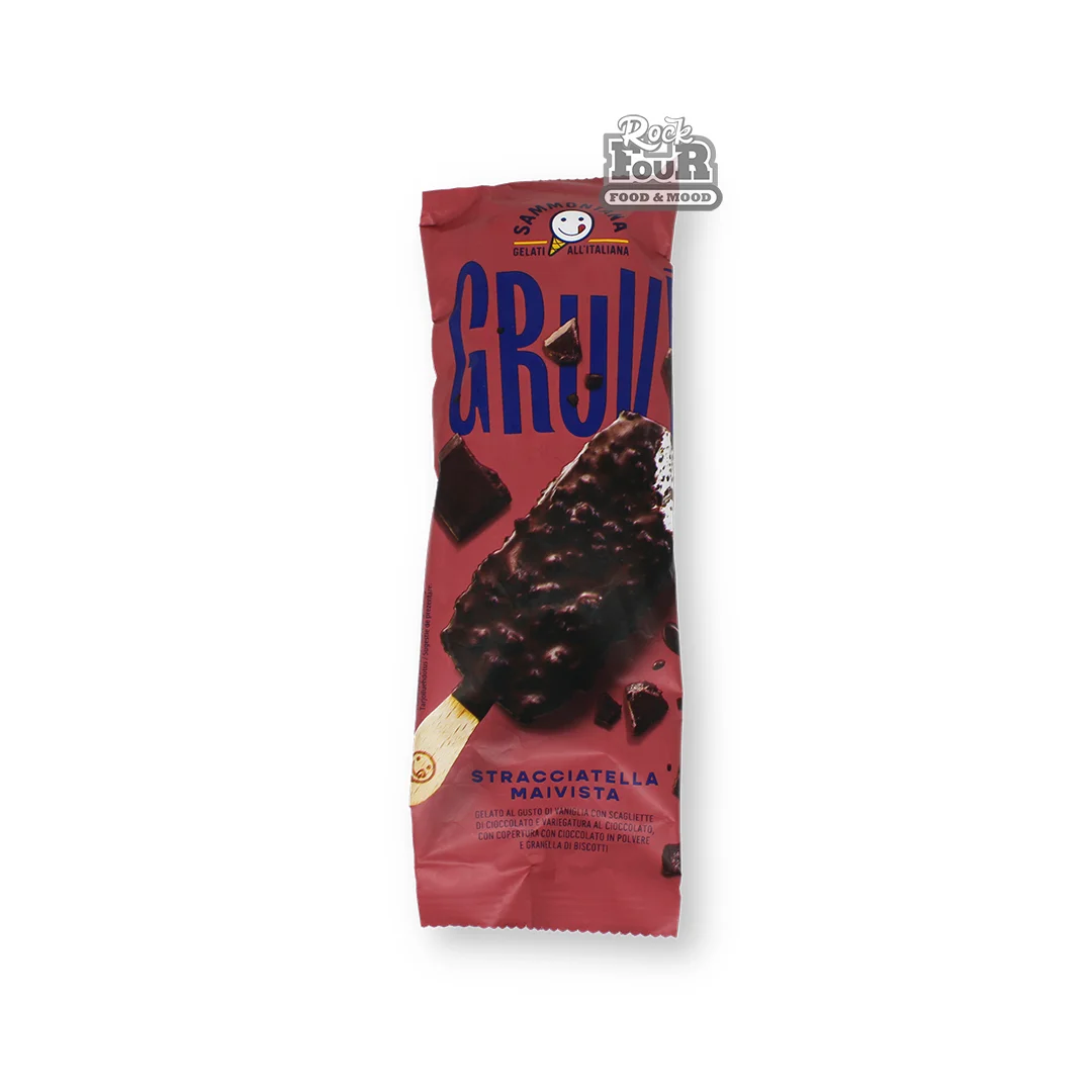 Ice cream "Sammontana Gruvi" vanilla, chocolate coated, with chocolate and cookie pieces 60g